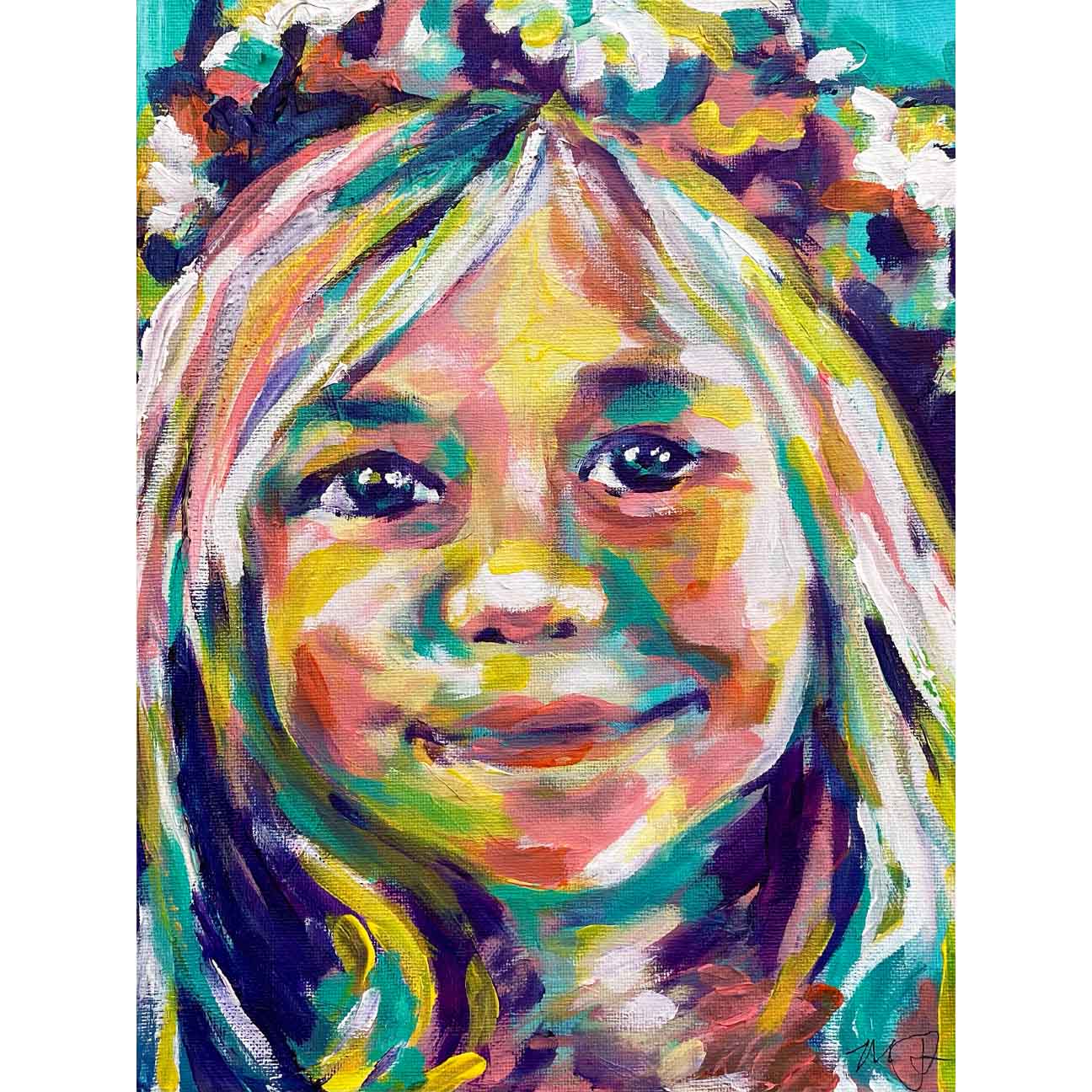 Custom Portrait 9" x 12" on Canvas