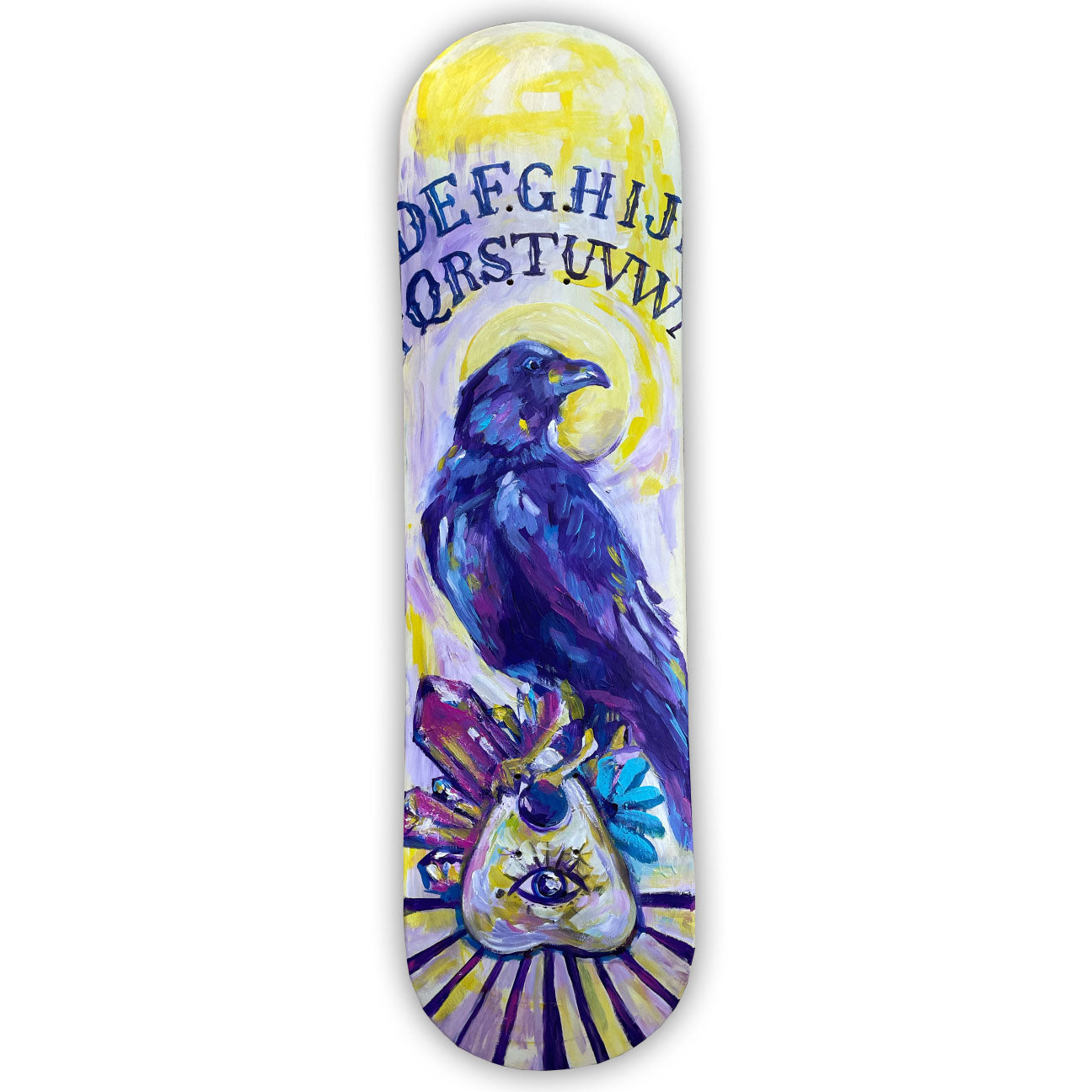 "Nevermore" Acrylic on Skateboard